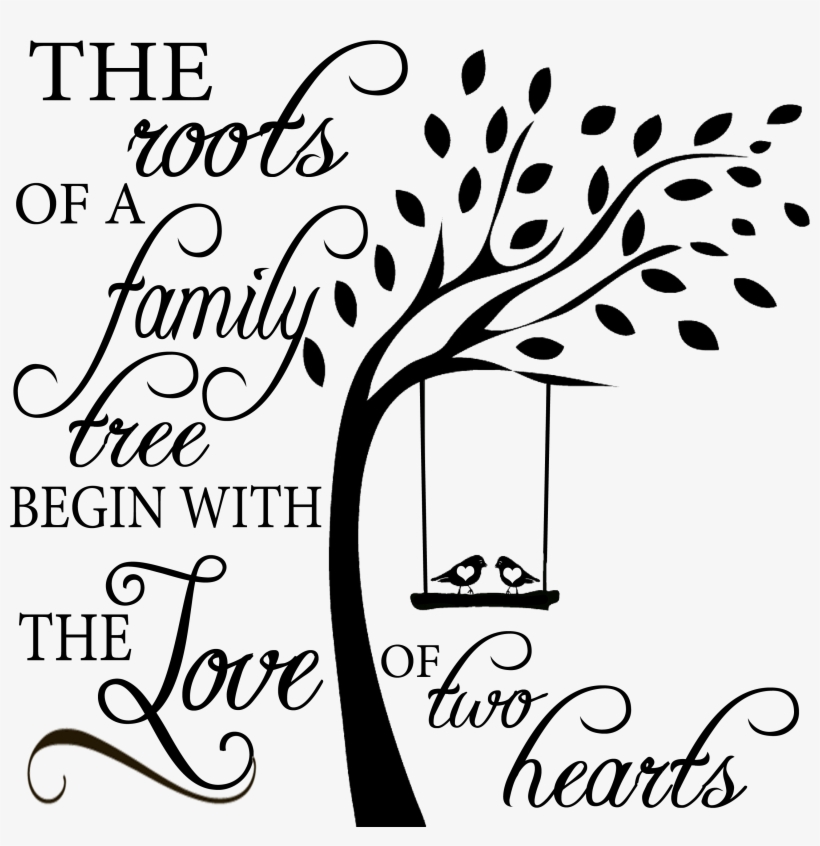 Family Roots - Sweetumswalldecals Tree With Birds On Swing Wall Decal, transparent png