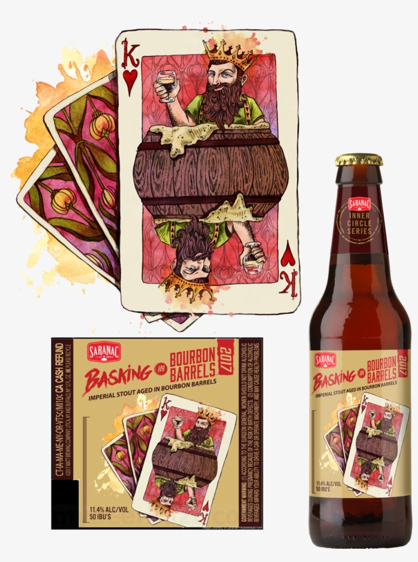 Basking In Bourbon Barrels Label Illustration, transparent png