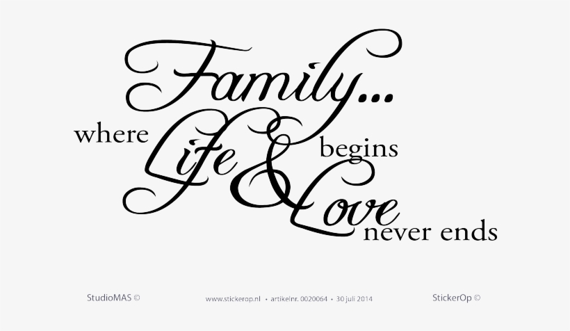 Family Sayings Png Download - Bobee Family Decal Wall Sticker Quote: Removable Decoration, transparent png