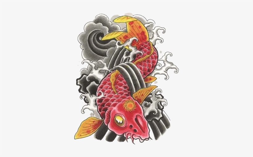 Japanese Image Related Wallpapers - Japanese Koi Tattoo Png, transparent png