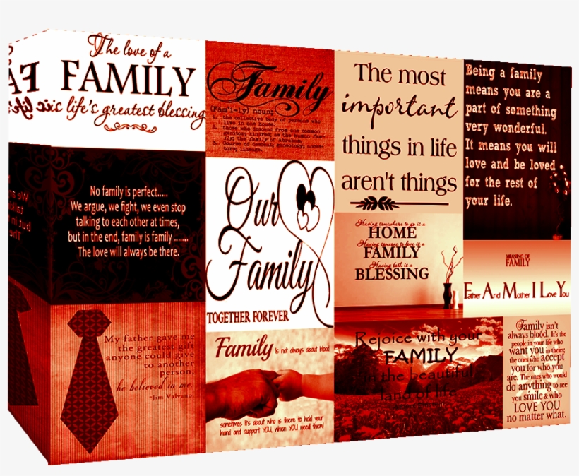 Family Quotes In Red, transparent png