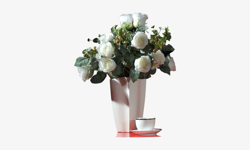 Flowers Vase, Vases, Bulb Vase - White Rose Pot Png, transparent png