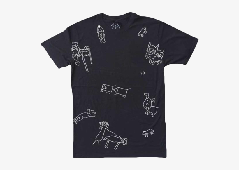 All Over Tattoo Print Black Tee - Reindeer, transparent png