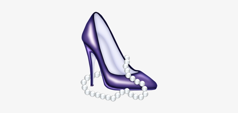 Shoes Clipart, Pretty Shoes, Fancy Shoes, Purple Shoes, - Purple Heels And Pearls, transparent png