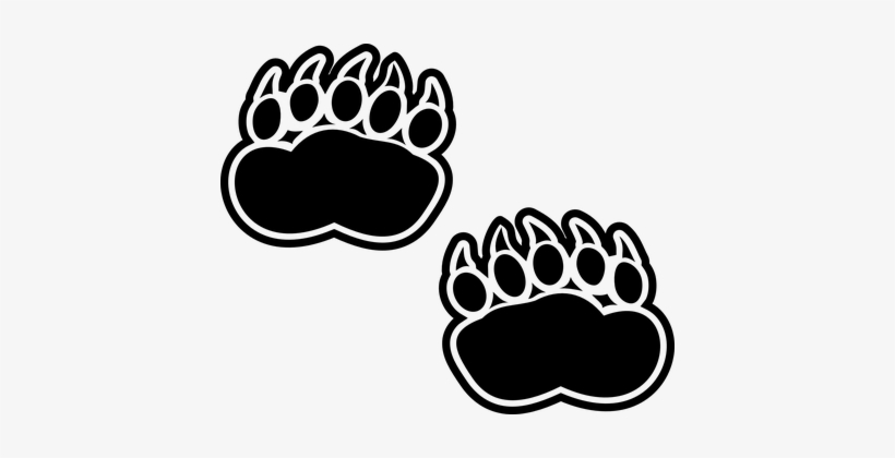Footprints, Bear, Claws, Paws, Icon - Bear Footprint, transparent png