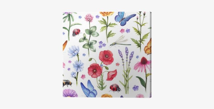 Wild Flowers And Insect Illustrations - Supperb Temporary Tattoos - Hand Drawn Colorful Flower, transparent png