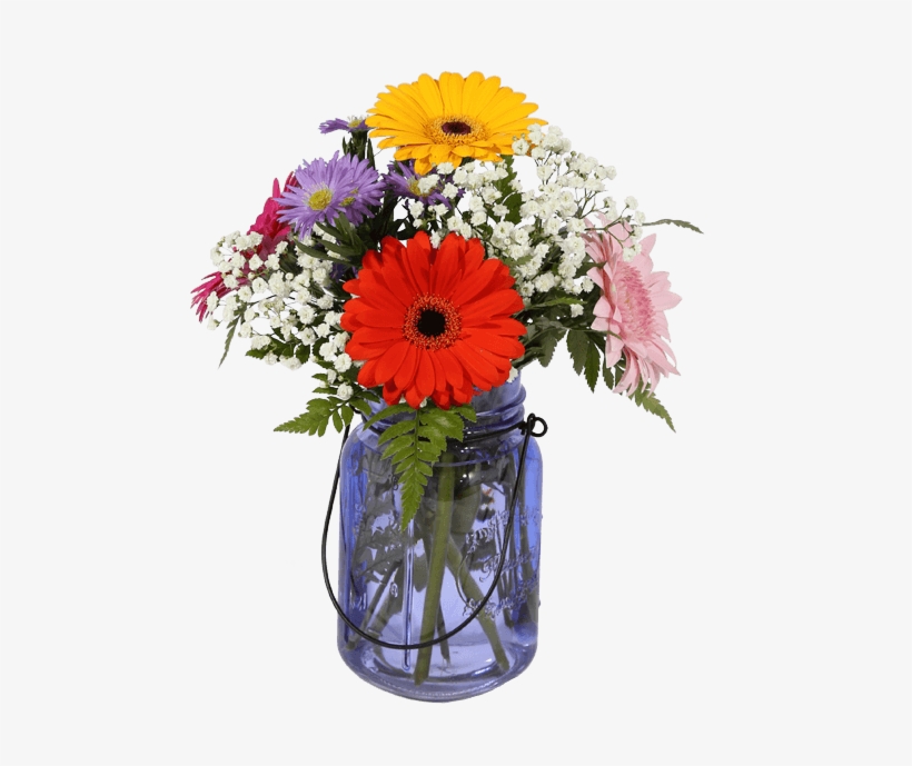 Mini Gerbera Vase, Purple - Bouquet, transparent png