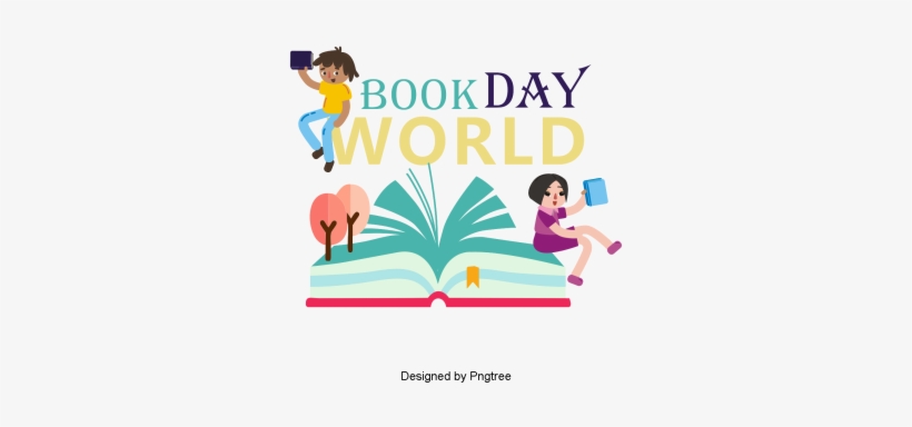 Beautiful Cartoon Lovely Hand-painted World Book Day, - Illustration, transparent png