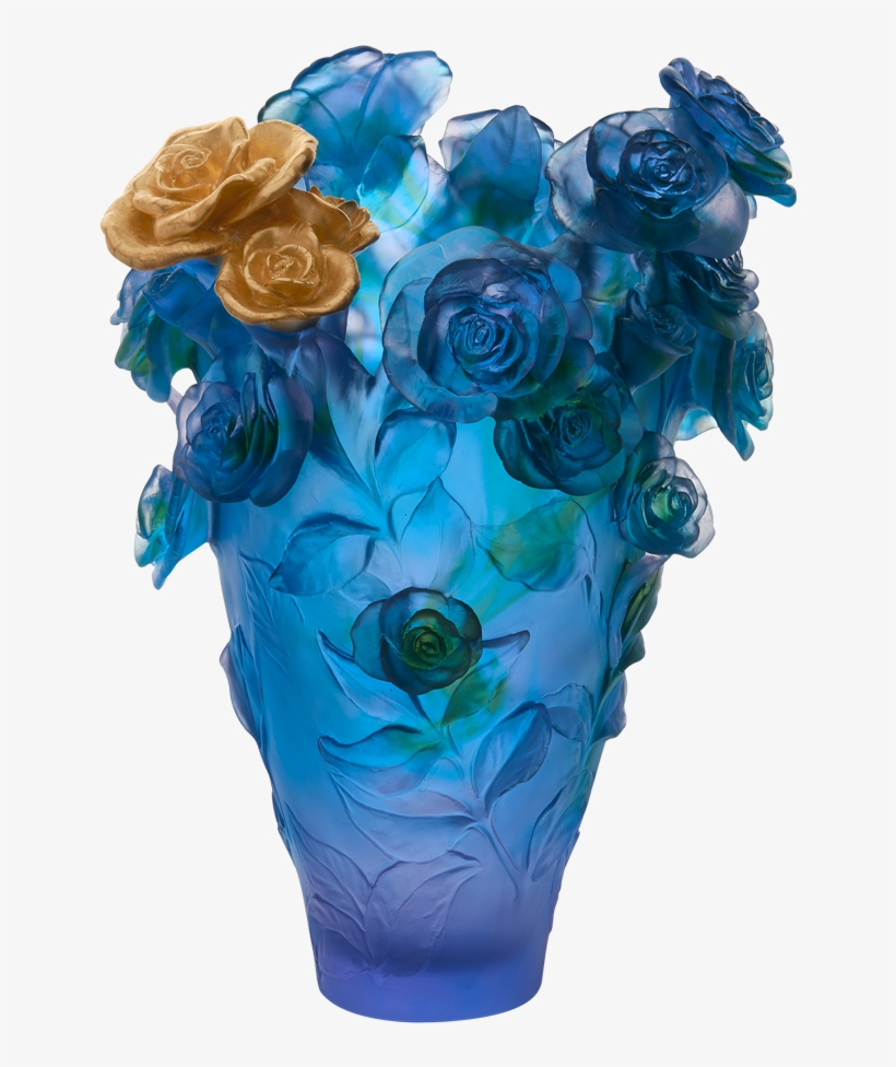 Vase Magnum Bleu Mauve Bouquet Or, transparent png