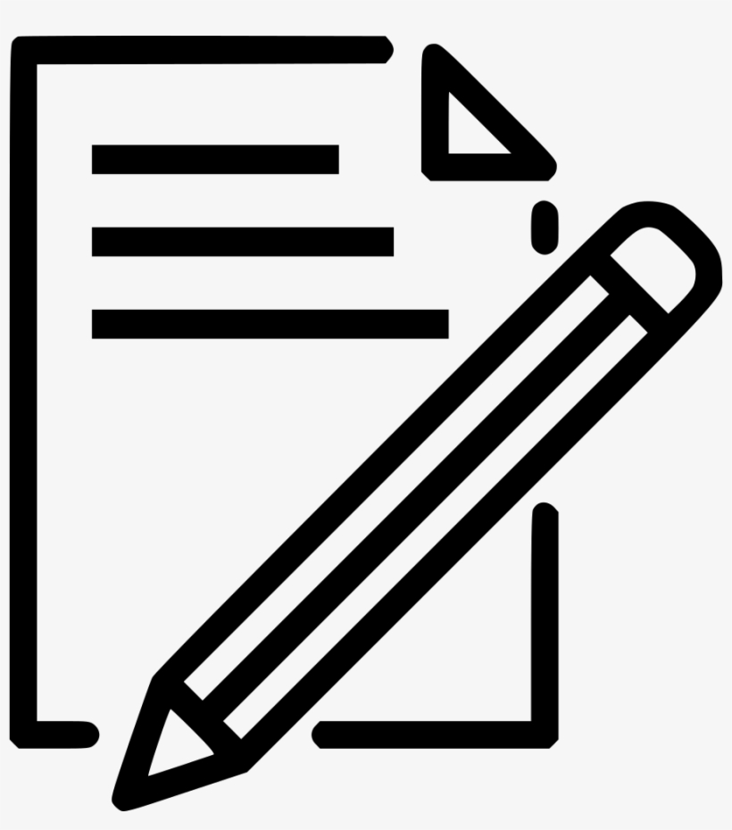Vector Freeuse Download Document Write Pencil Drawing - Pencil And Paper Icon, transparent png