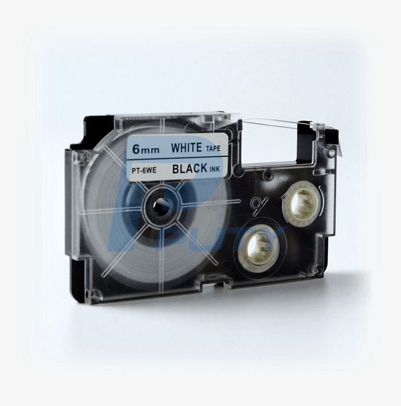 Compatible Black On White Xr-6we 6mm Label Tapes For - Label Printer, transparent png