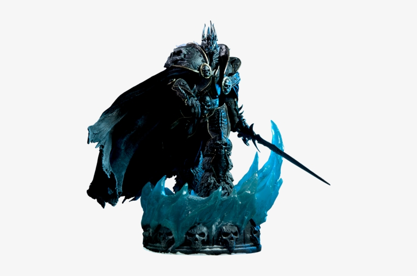 19" World Of Warcraft Polystone Statue Arthas - World Of Warcraft Arthas 1:5 Scale Statue By Sideshow, transparent png