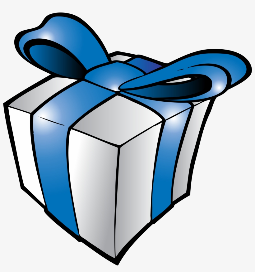Birthday Present Clipart 2 Cliparting - Blue Gift Clipart, transparent png