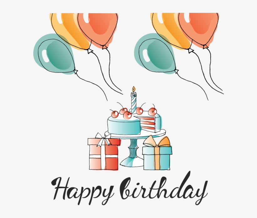 Balloon Theme Happy Birthday With Gift, Party, Gift, - Being Happy (even When You Don't Get What You Want), transparent png