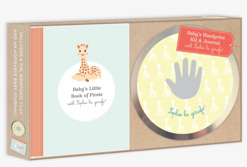 Baby's Handprint Kit And Journal With Sophie La Girafe, transparent png