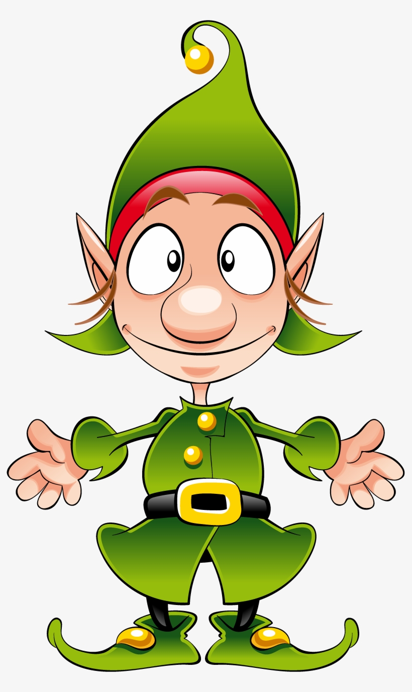 Elf Clipart Png - Christmas Elves And Santa, transparent png