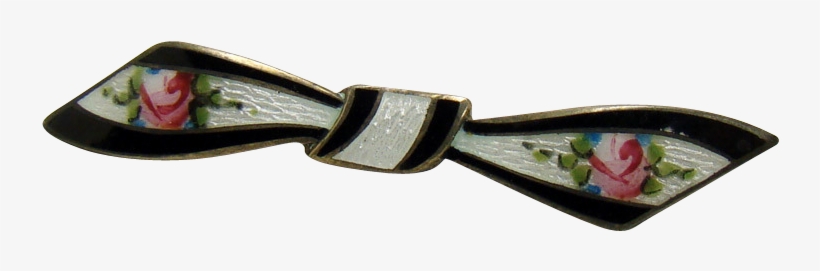 Sterling And Enamel Bow Tie Pin With Black And White - Coin Purse, transparent png