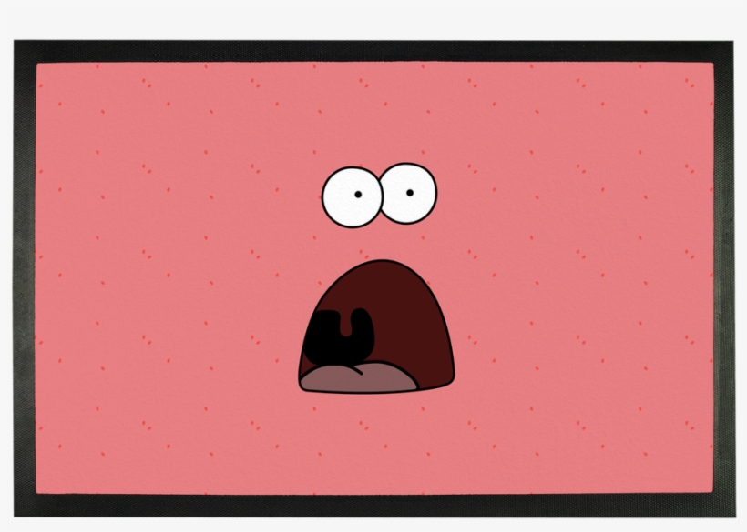 "shocked Patrick Sublimation Doormat\ - Cartoon, transparent png
