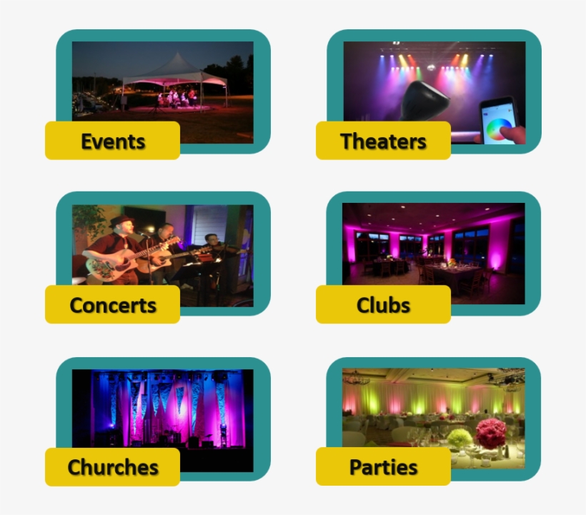 From Highlighting The Performers On Stage To Back-lighting - Collage, transparent png