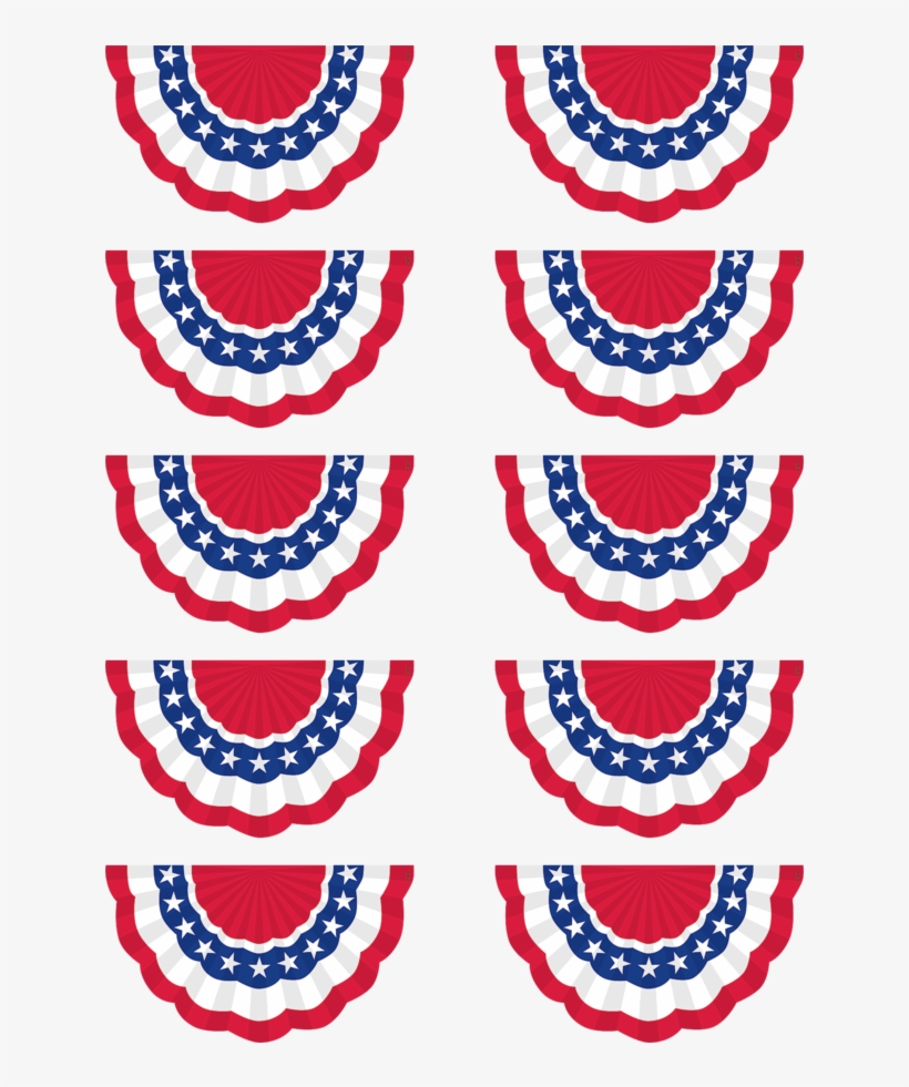 Tcr 5895 Patriotic Bunting Cutouts - Motif, transparent png
