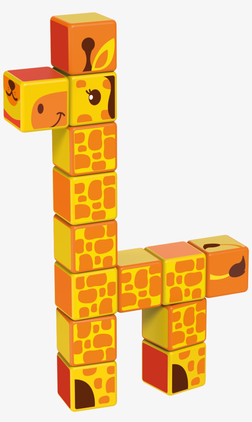 Magicube Geomag Safari Animals Model Giraffe - Magicube Giraffa, transparent png