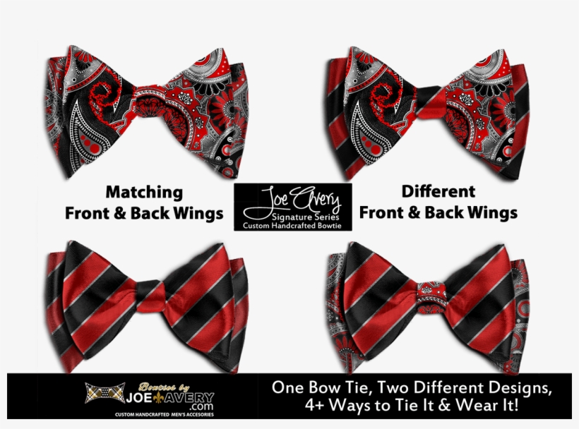 Striped Bow Tie Png - Two Pattern Bow Tie, transparent png
