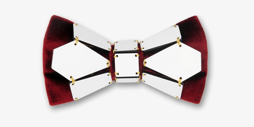 Geometry Bee Type In Gold Line Red White Bow Tie - Belt, transparent png