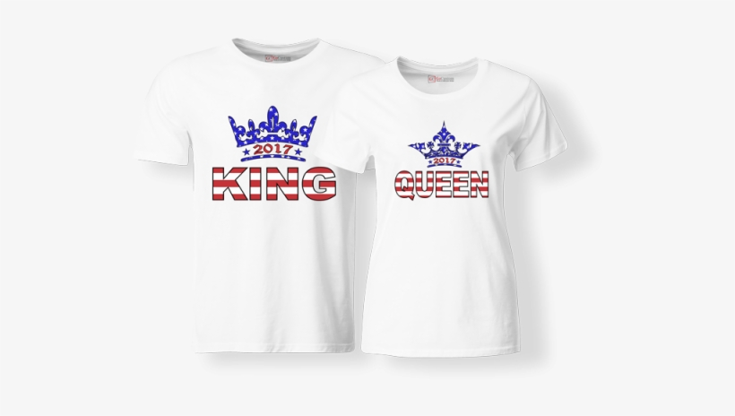 King & Queen Us Flag - Active Shirt, transparent png