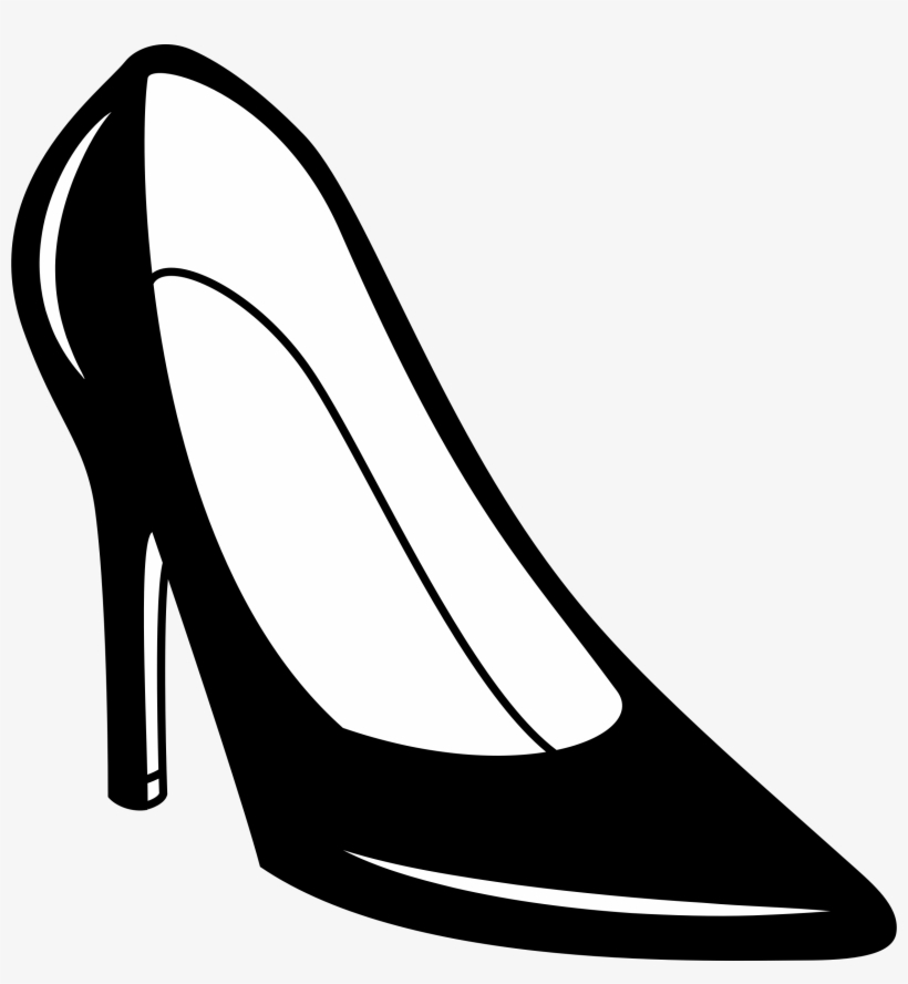 Big Image - Heels Black And White Clipart, transparent png