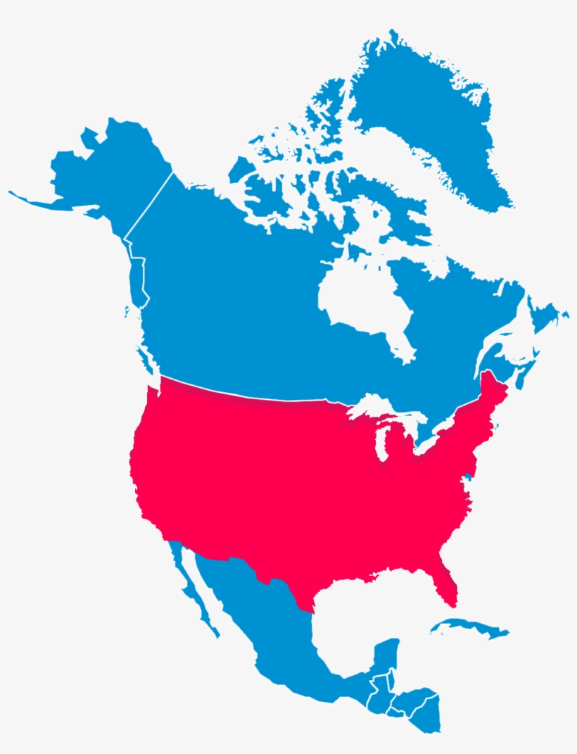 North America Usa - Free Americas Map Vector, transparent png