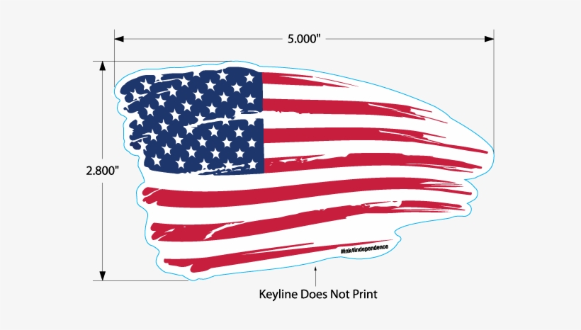 American Flag Graphic Decal - Transparent Background Us Flag Png, transparent png