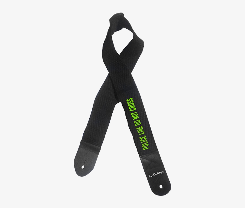 Correa Poliester Bordada Police Line Do Verde Fluor - Strap, transparent png