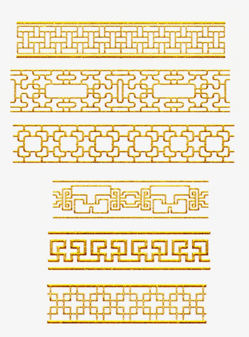 Split Line Gold Border Retro Png And Psd - Military Rank, transparent png