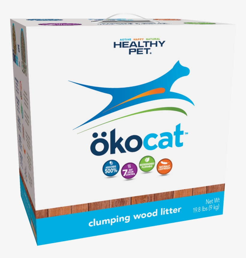Natural Wood Clumping Cat Litter - Okocat Cat Litter, transparent png