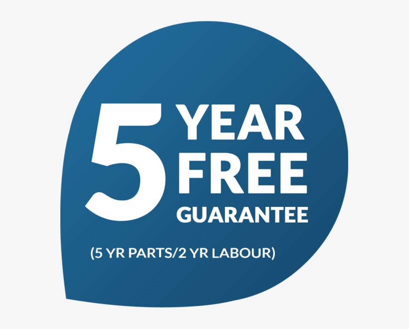 5 Free Years Of Complete Peace Of Mind - 5 Year Guarantee Png, transparent png
