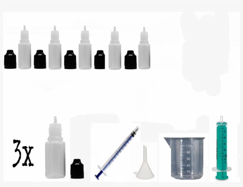 Liquid Mixing Set - E Liquid Flaschen, transparent png