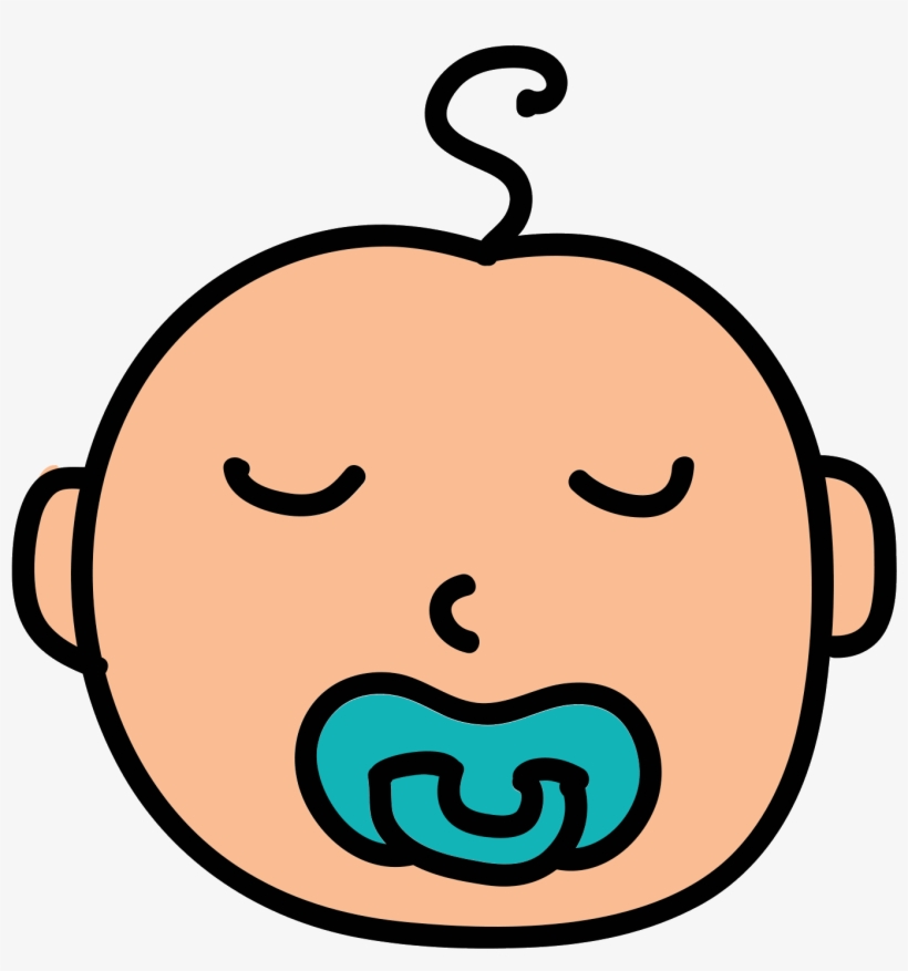 Sleeping Baby Icon - Cartoon Baby Pacifier, transparent png