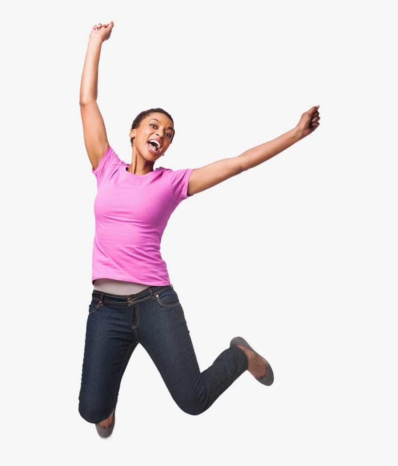 Get The Refund You Deserve - Jumping Woman, transparent png
