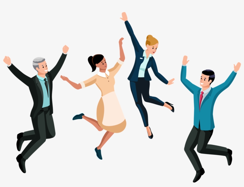 Feature Servicedelivery 3@2x D - Group Jumping, transparent png