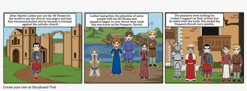 Martin Luther's Life Comic - Cartoon, transparent png