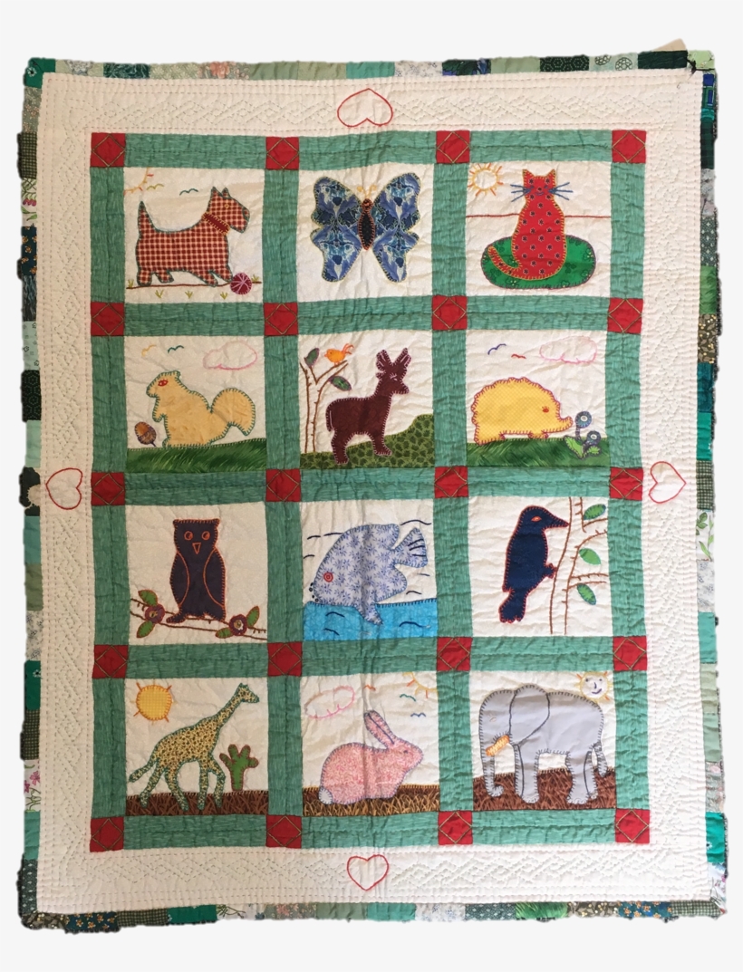 Children's Handmade Quilt Red Terrier - Patchwork, transparent png