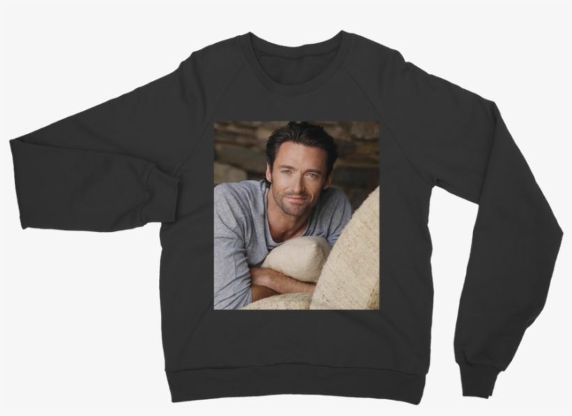 Hugh Jackman Smiling ﻿classic Adult Sweatshirt - Sweater, transparent png