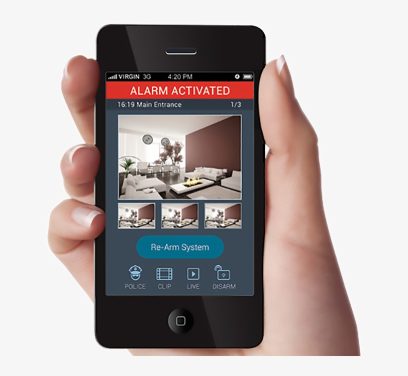 Smart Home Protection's Burglar Alarm Mobile Application - Application Smartphone Risco, transparent png