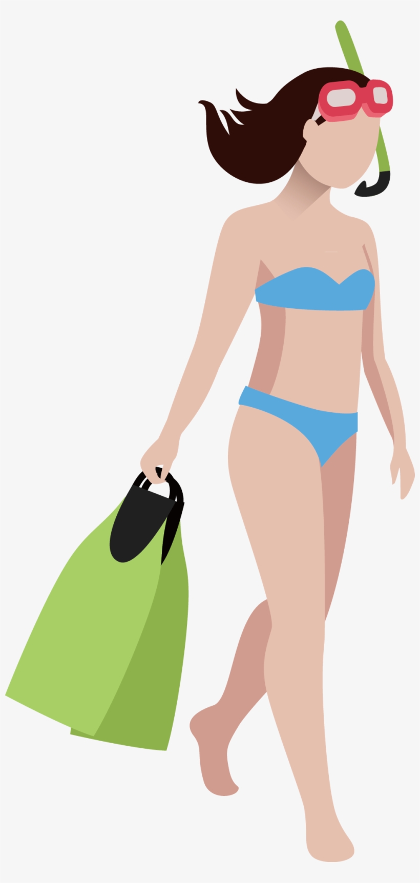 Png Transparent Bikini Clipart Swimming Clothes - صور فتاه تسبح كرتون, transparent png
