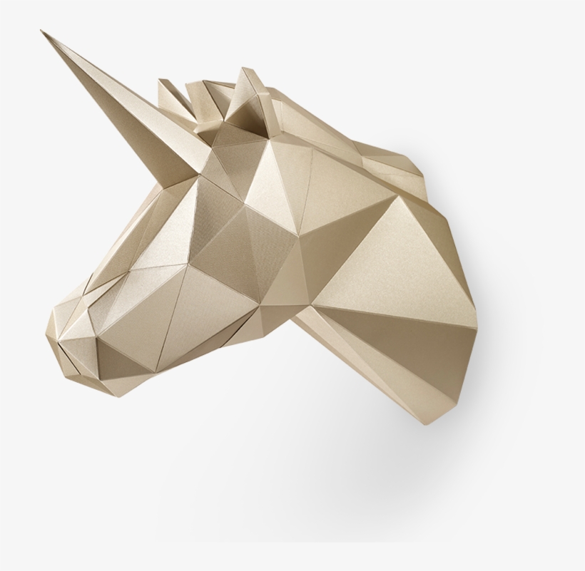 Mystery Gold - Unicorn Polygon, transparent png