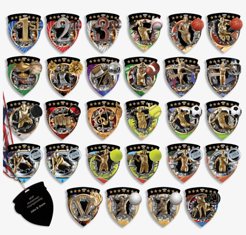 3'' Full Color Burst Medals - Football 3 Inch Medals, transparent png