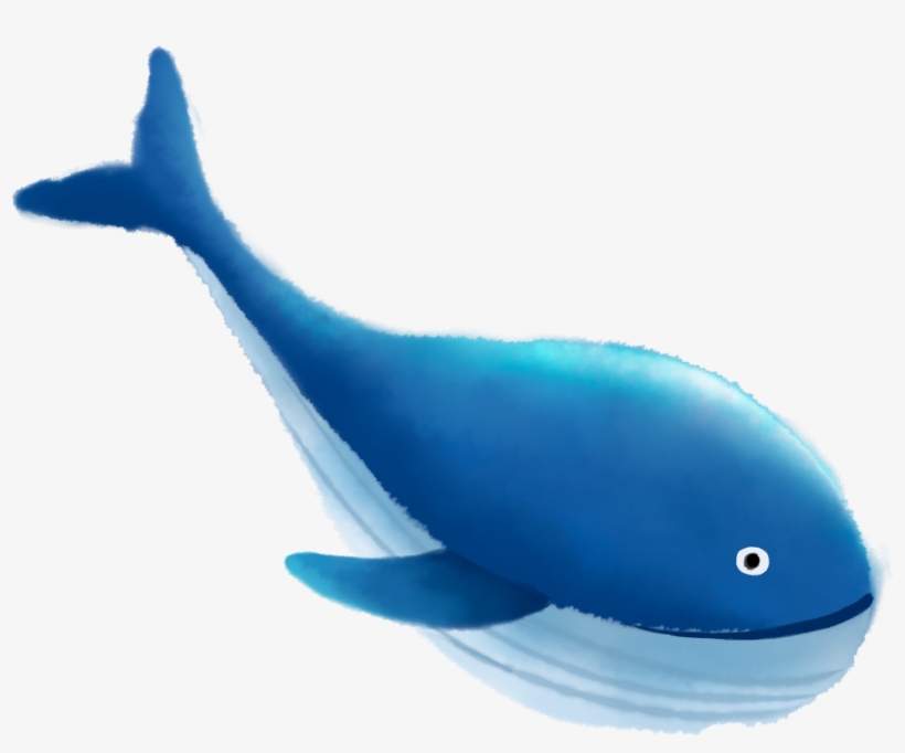 Blue Sea Swimming Whale Png And Psd - Blue Whale, transparent png