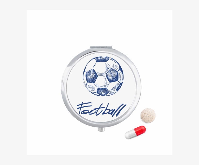 Simple Cartoon Football Blue Pattern Travel Pocket - Pharmaceutical Drug, transparent png