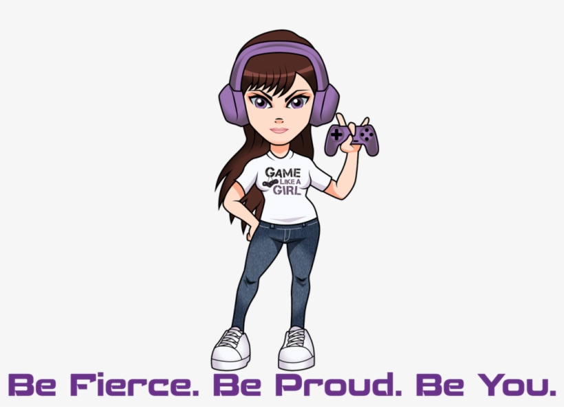 Game Like A Girl On Twitter - Girl Logo Gaming Png, transparent png