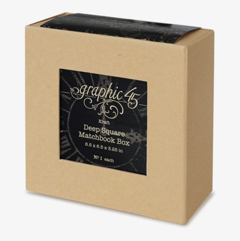 Deep Square Matchbook Box Kraft - Box, transparent png
